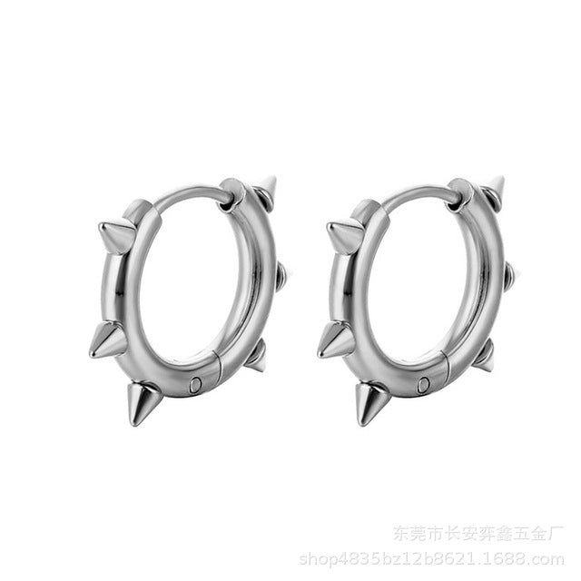 Pendientes de estilo punk de acero inoxidable al por mayor